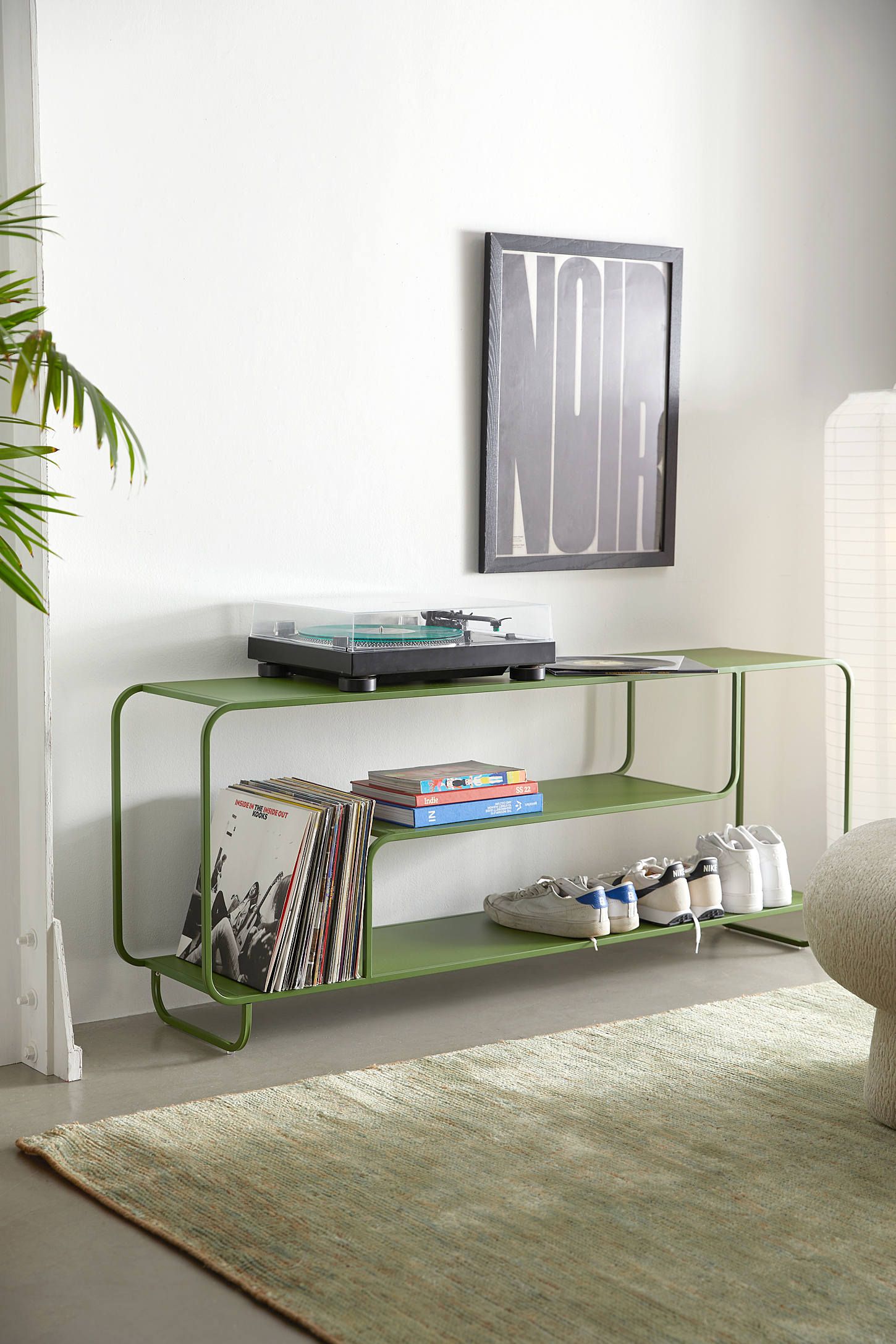 Alana Green Powder-Coated Metal Modern Media Console