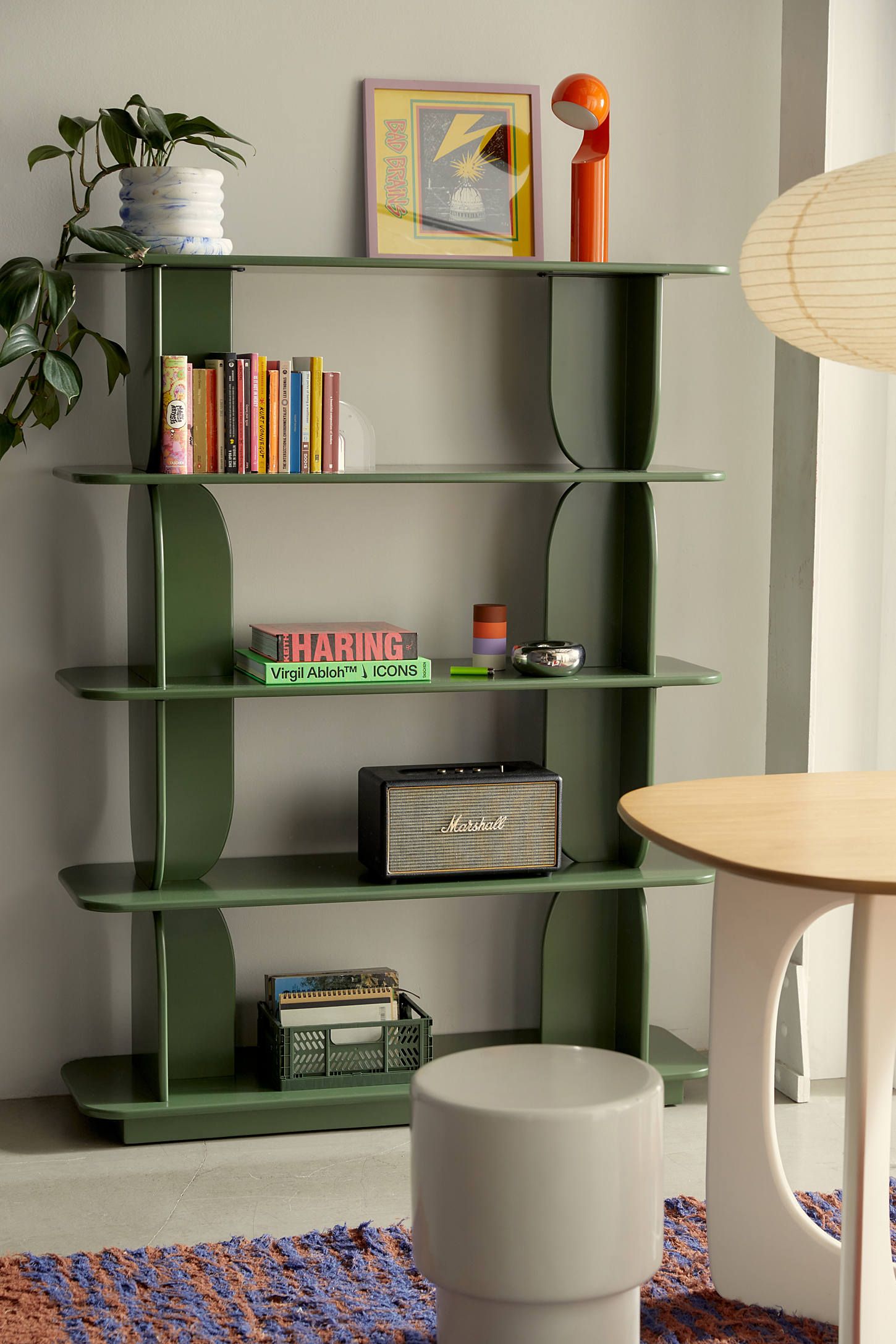 Silas Green MDF and Solid Wood 5-Tier Bookshelf