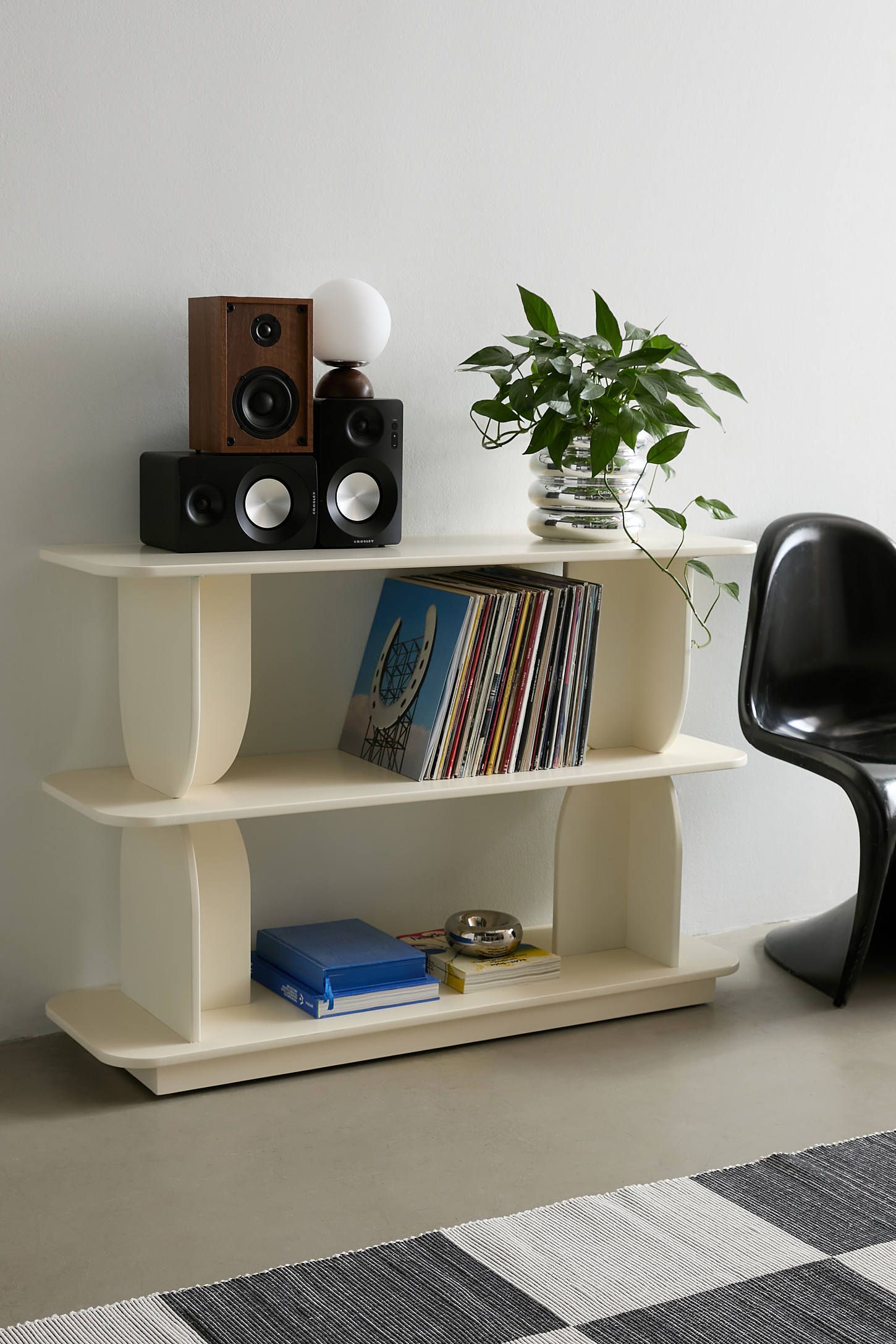 Ivory Retro-Mod Solid Wood and MDF Storage Console