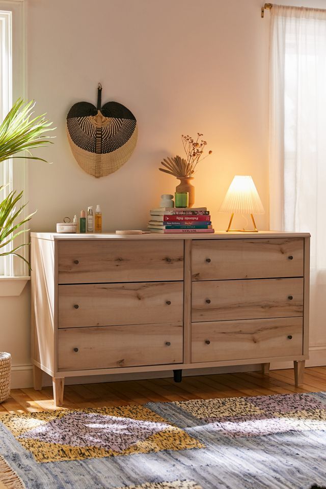 Pacific Maple 6-Drawer Double Horizontal Dresser