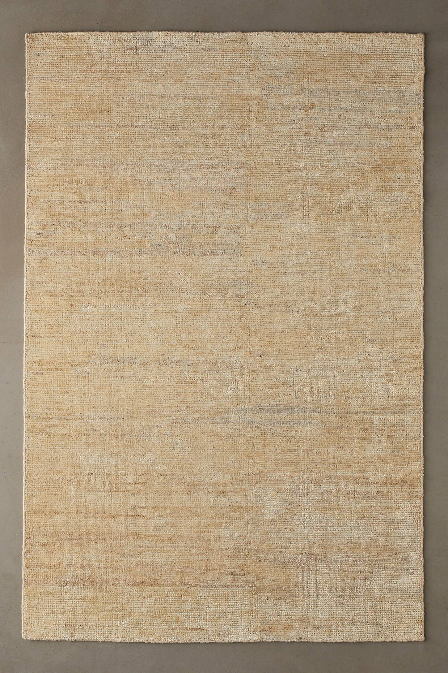 Neutral Hand-Knotted Wool and Cotton Area Rug 2' x 3'