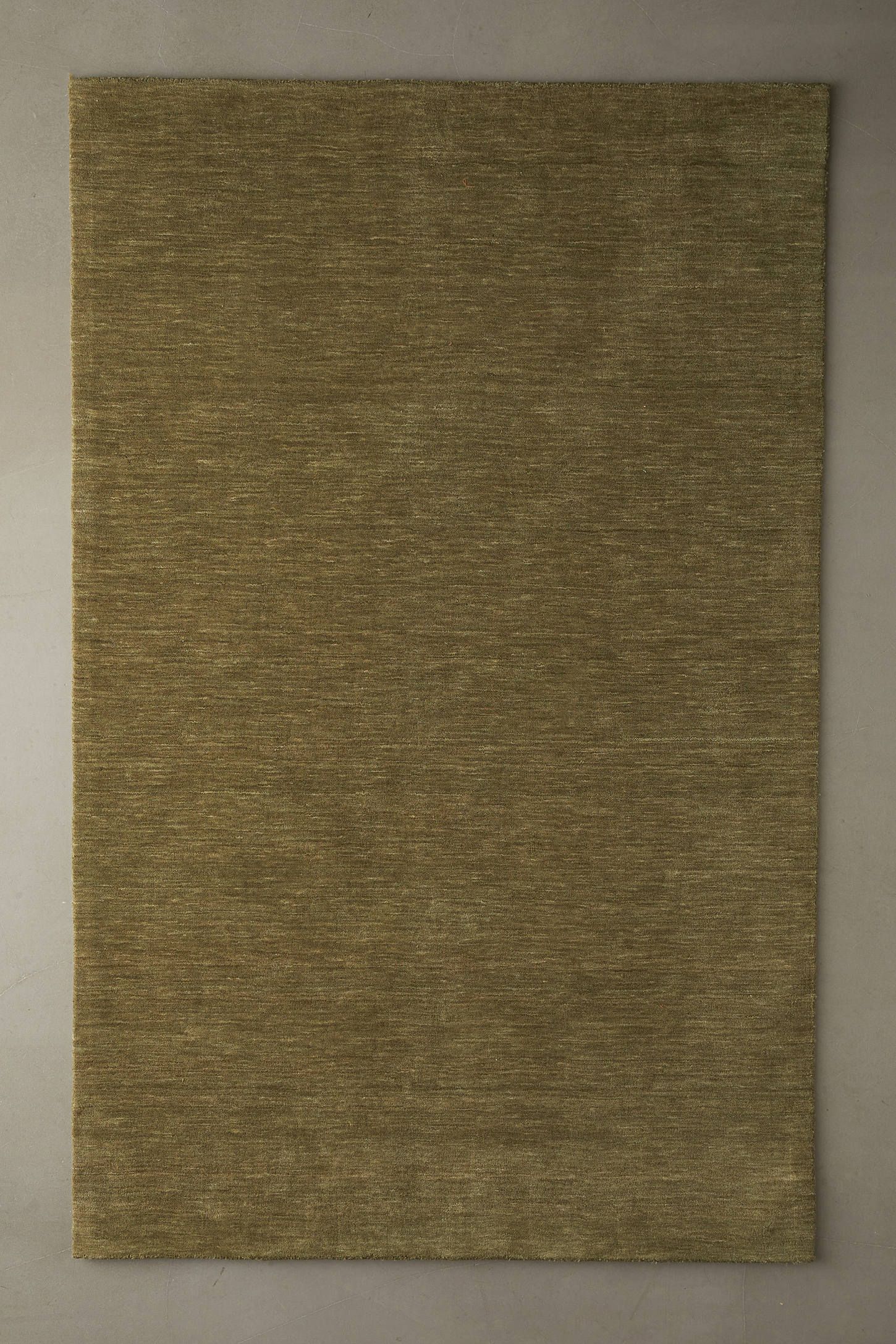 Handmade Green Wool 2'3" x 8' Runner Rug