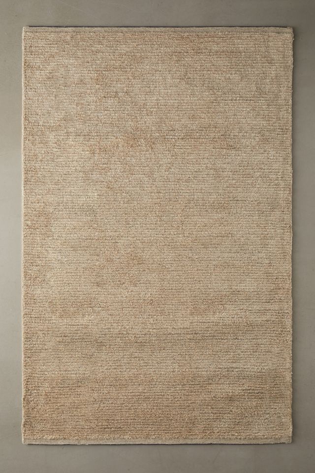 Natural Wool Hand-Tufted Runner Rug with Cotton Backing