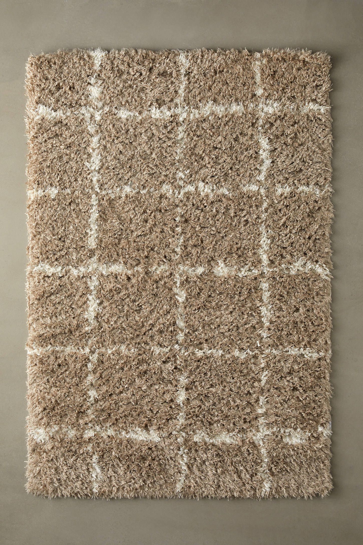 Khaki and Ivory Geometric Synthetic Runner Rug 2'-7" x 8'-0"