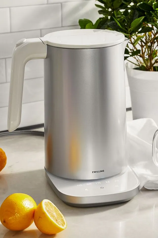 Silver 1-Liter Stainless Steel Electric Kettle with Cool Touch