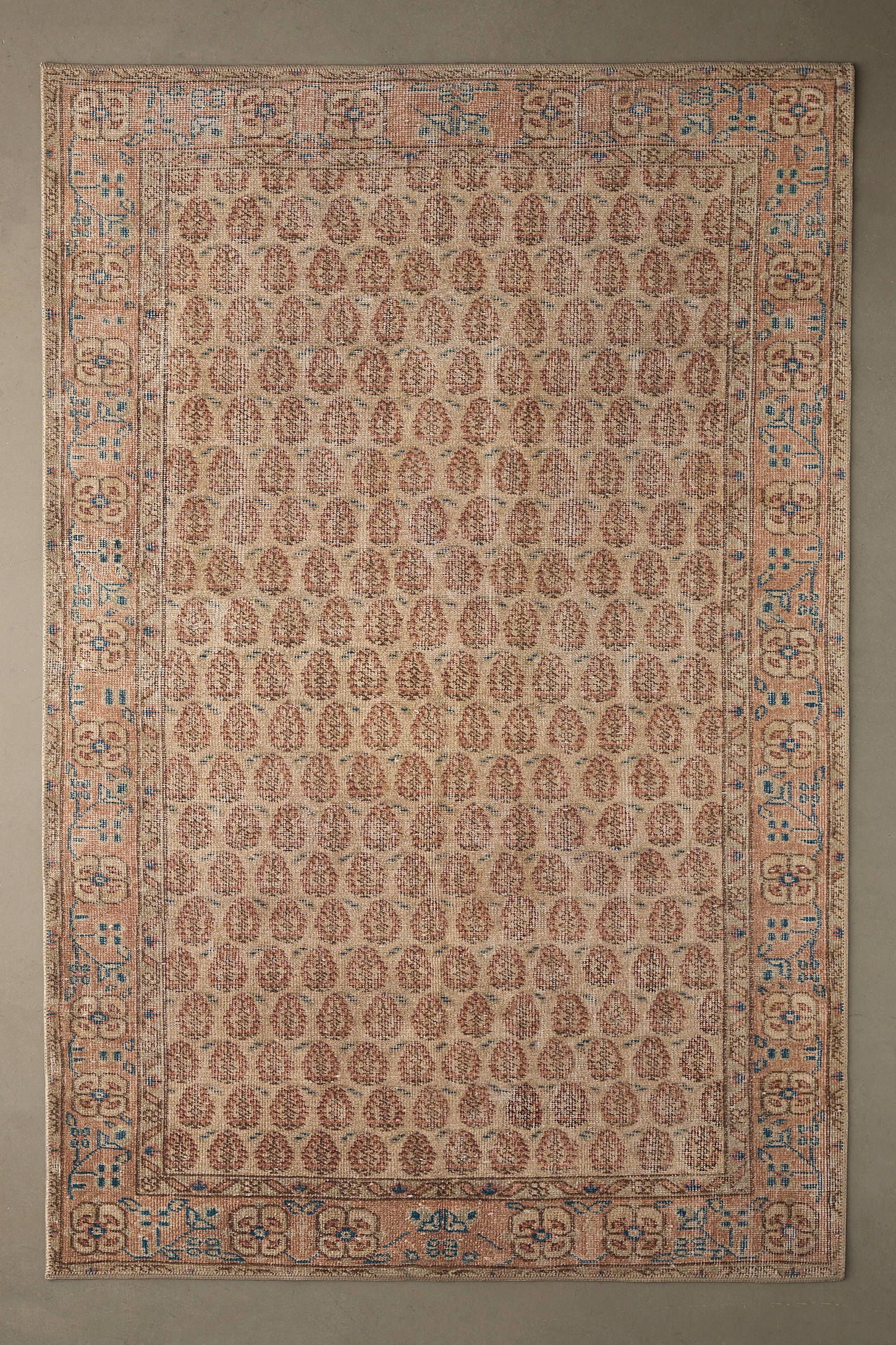 Blush Floral Synthetic Runner Rug 2'3" x 7'6"