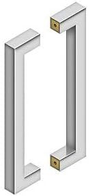 12" Satin Stainless Steel Contemporary Door Pulls