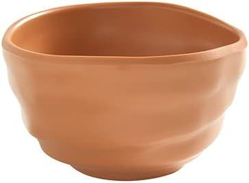 Terracotta Brown Round Melamine 6 oz Dinnerware Bowl