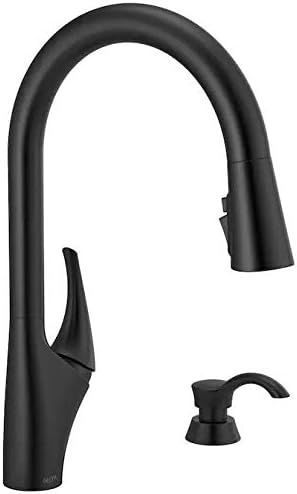 Anderson Matte Black Pull-Down Kitchen Faucet with Soap Dispenser