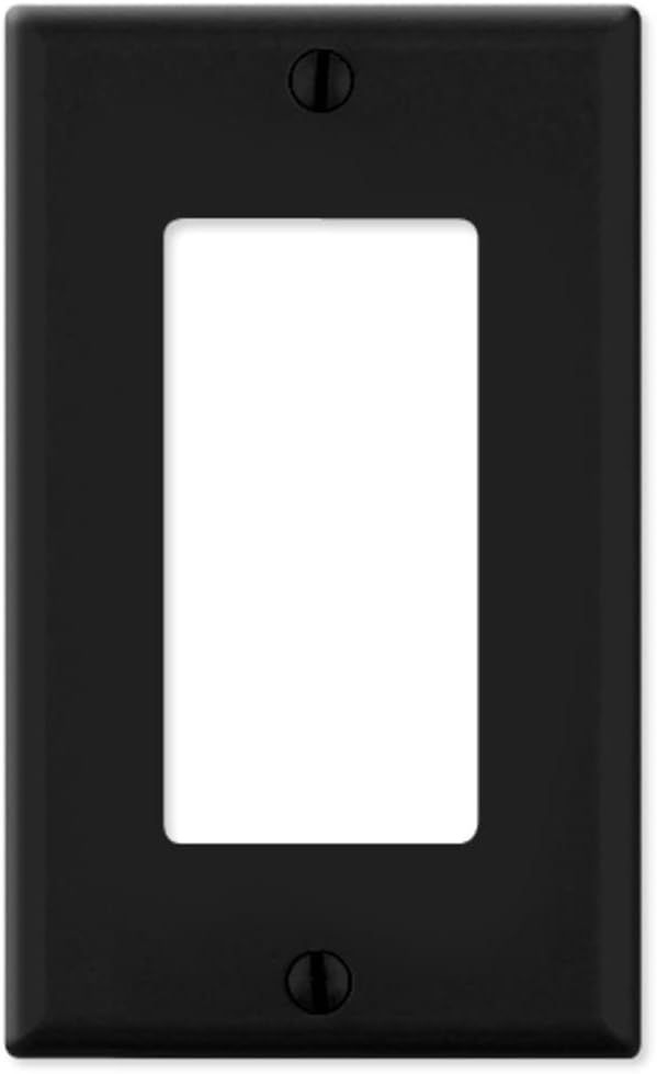 Black Standard Nylon Decorator Wall Plate, 1-Gang