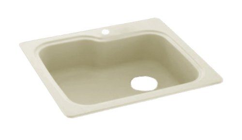 Bone Solid Surface 33'' Single Bowl Drop-In Kitchen Sink