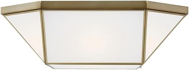 Satin Brass Glass 20" Indoor/Outdoor Flush Mount Light