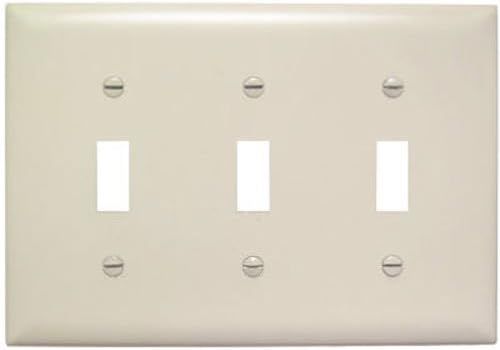 Light Almond 3-Gang Unbreakable Nylon Wall Plate