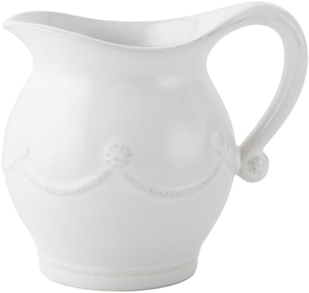 White Ceramic Shabby Chic Breakfast Mug