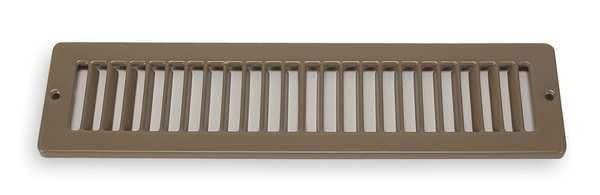 Brown Steel 2 x 12 Inch Louvered Toe Space Grille