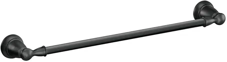 Matte Black 18-Inch Wall Mounted Towel Bar