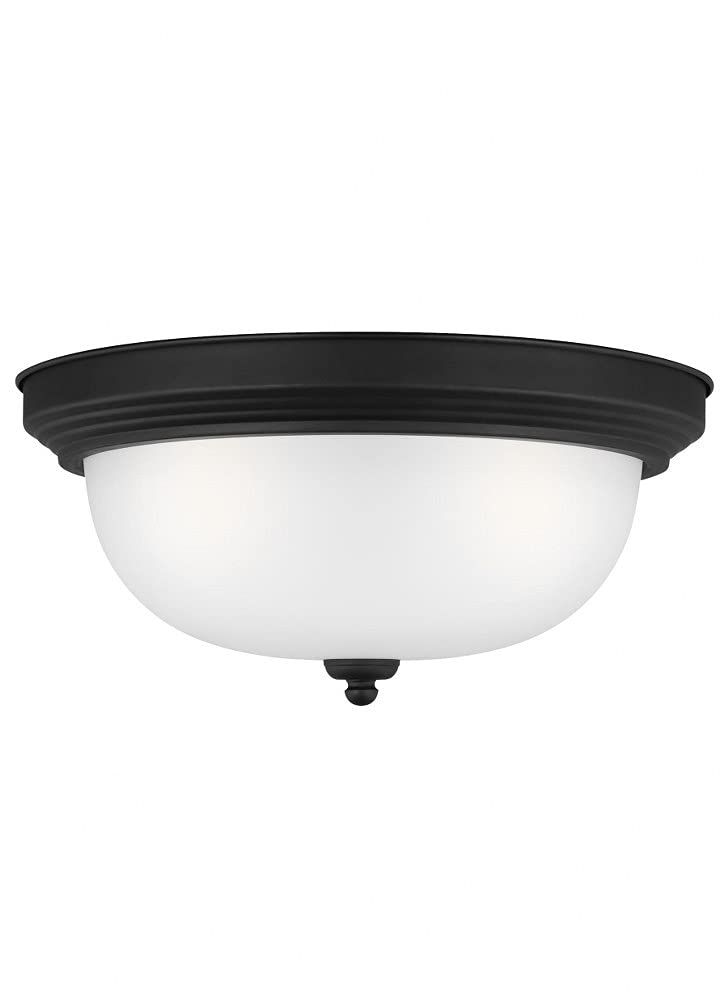 Geary 14.5" Midnight Black Glass Bowl Ceiling Light