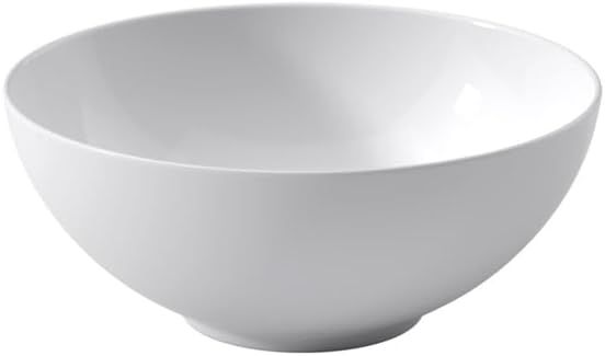 White Ceramic Round Minimalist Everyday Bowl