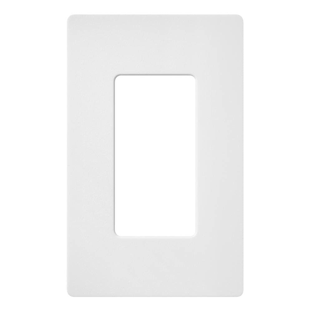 Snow White Plastic Screwless Single Gang Wall Plate