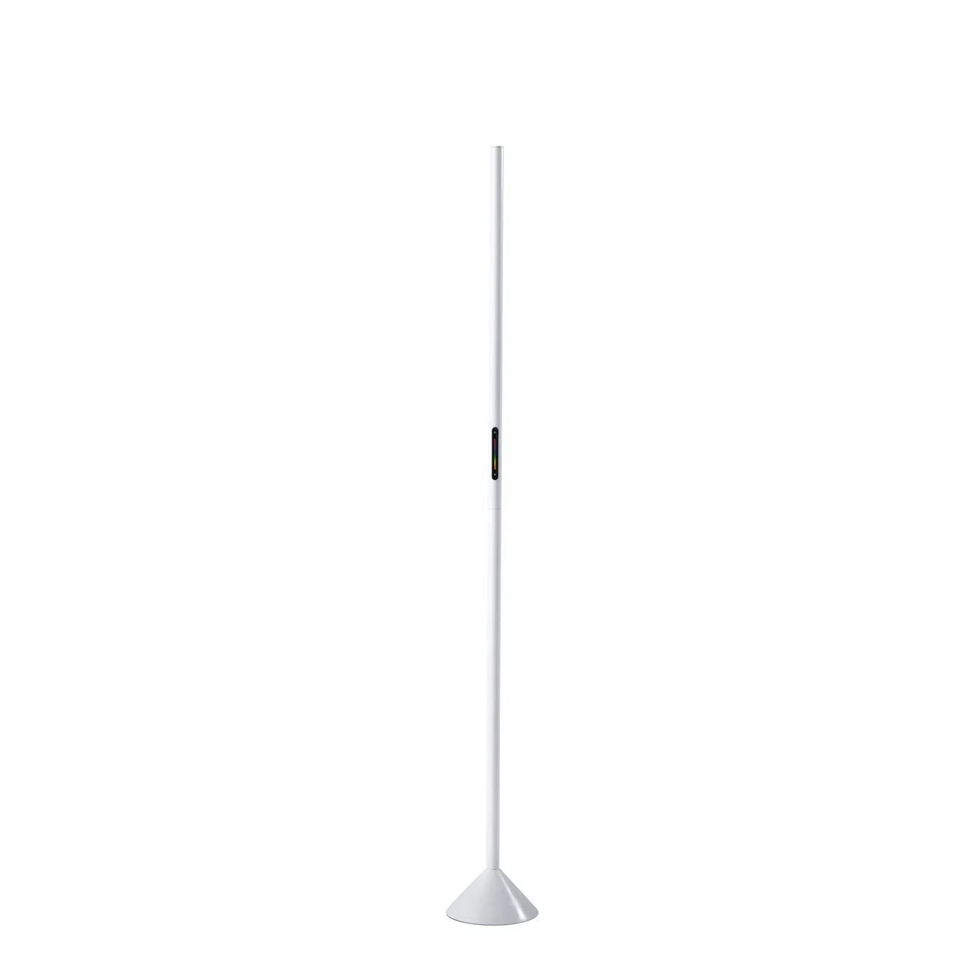 Matte White LED Floor Lamp with Slide Dimmer and RGB Switch