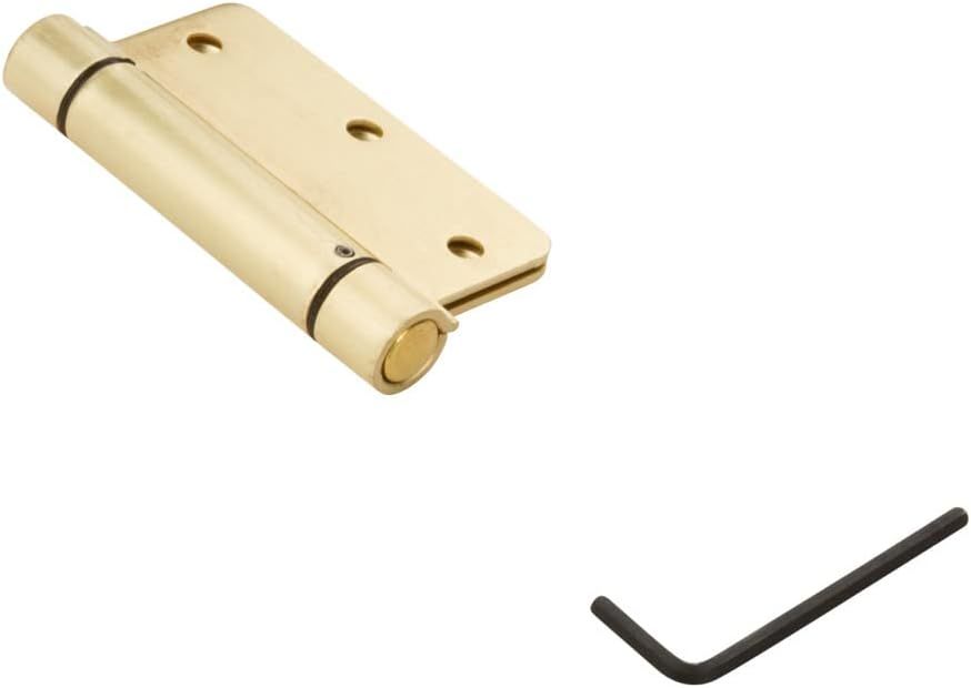 3-1/2 Inch Brass Adjustable Self-Closing Spring Hinge