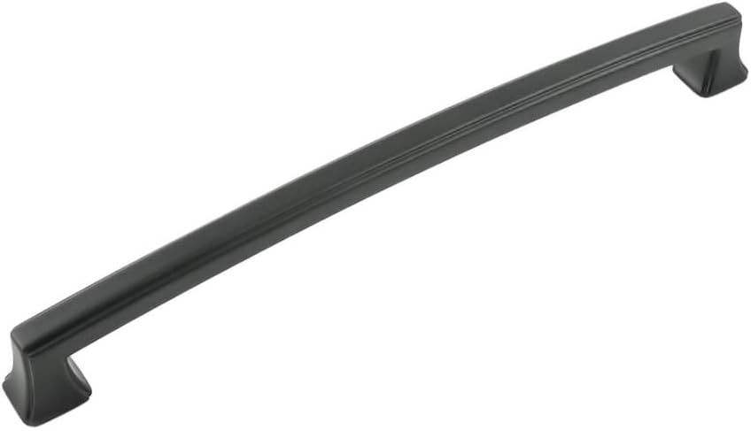 Matte Black Solid Core Kitchen Cabinet Pull, 8-13/16 Inch