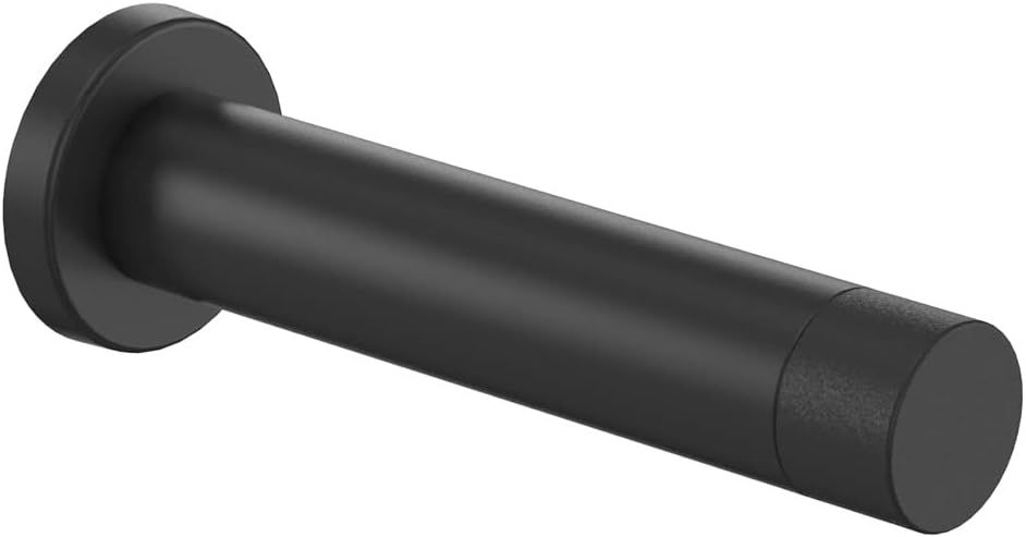 Matte Black 3-Inch Steel Baseboard Door Stop