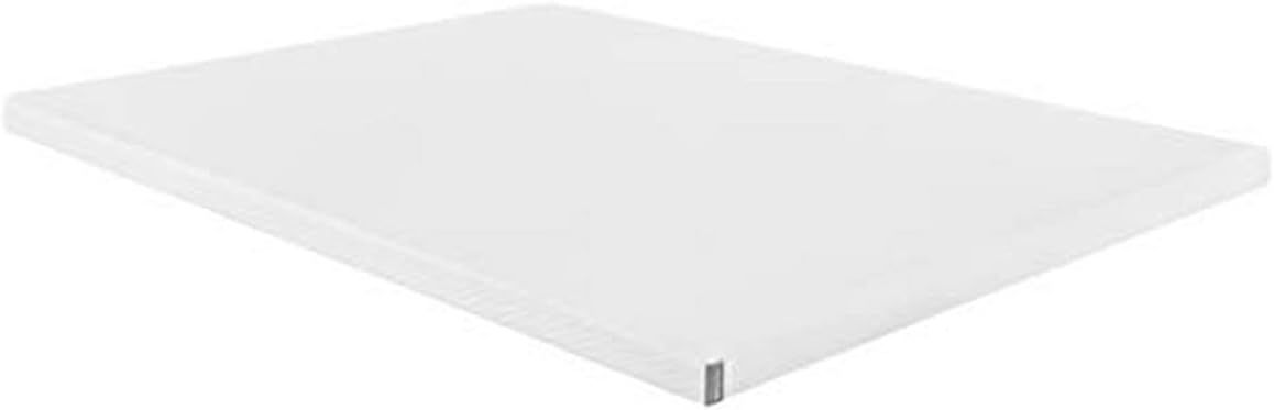 Queen White Cooling Memory Foam Mattress Topper