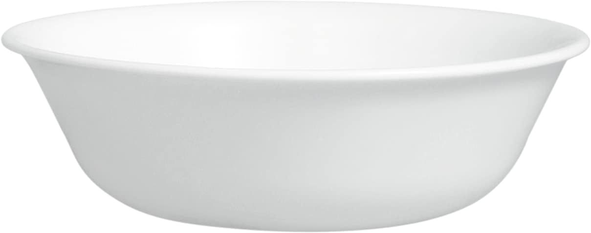 Winter Frost White Glass Soup and Cereal Bowls, Set of 4