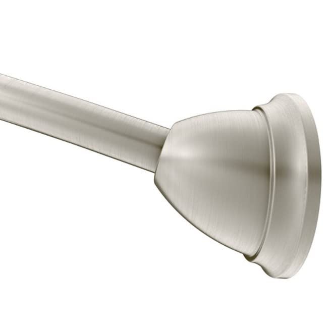 Brushed Nickel Tension Curved Shower Rod