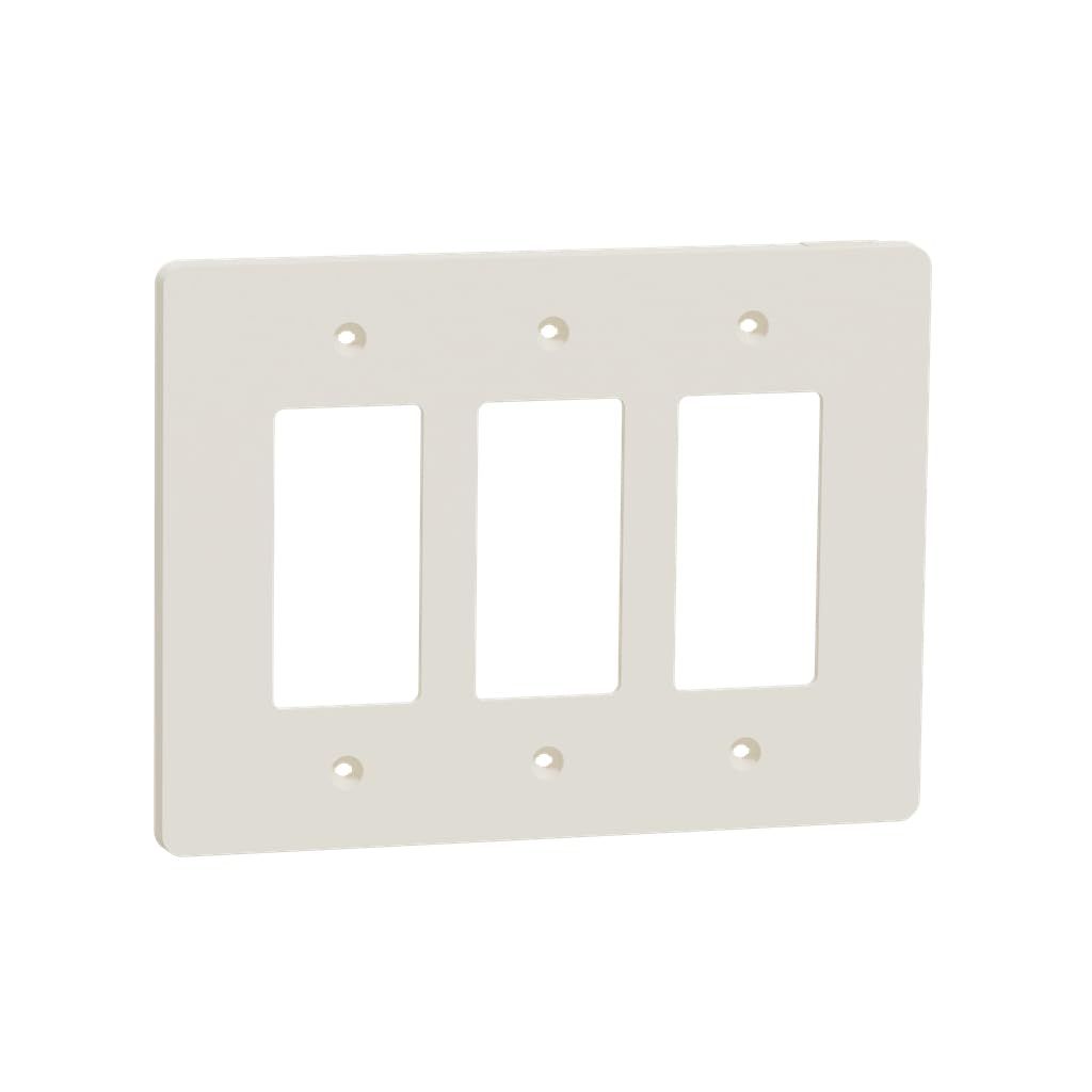 Almond 3-Gang Smooth Plastic Wall Plate