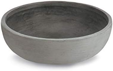 Weathered Concrete 22" Shatterproof Resin Bowl Planter