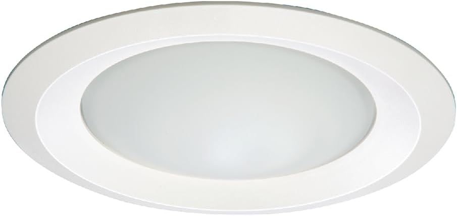 White Frosted Glass 6-Inch Recessed Ceiling Light Trim