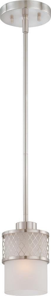 Fusion Transitional 7.25" Mini Pendant in Brushed Nickel with LED