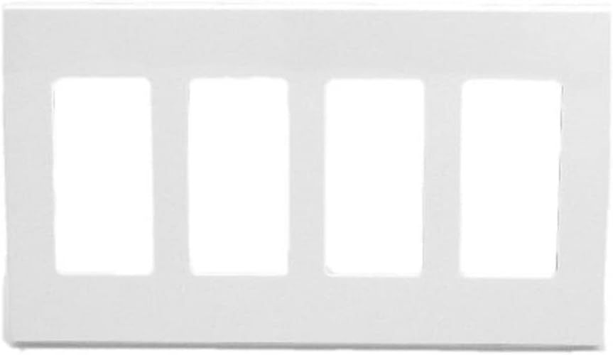 White 4-Gang Screwless Snap-On Wallplate