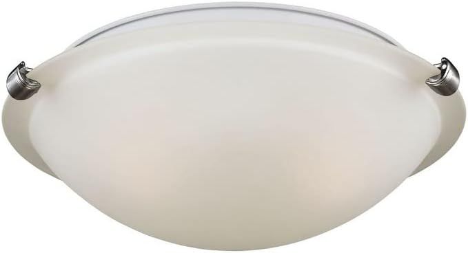 Satin Etched Glass 12.25" Indoor/Outdoor Nickel Ceiling Flush Mount