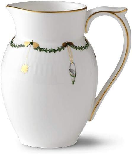 Star Fluted Christmas Cream-Colored Bone China Creamer