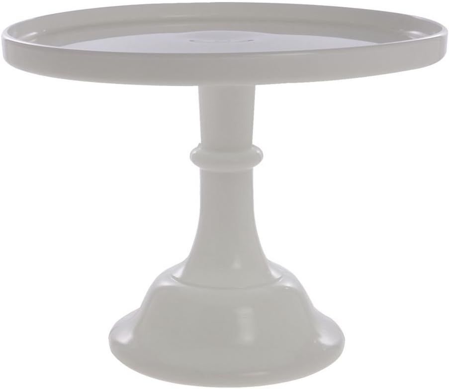 Elegant 10" Milk Glass Cake Plate Stand