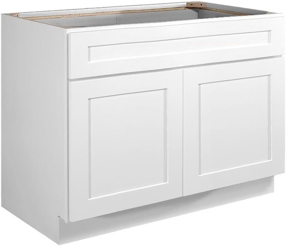 Brookings White Shaker 42" Sink Base Cabinet