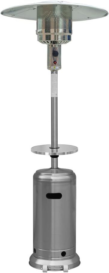 Stainless Steel Outdoor Propane Patio Heater with Wheels