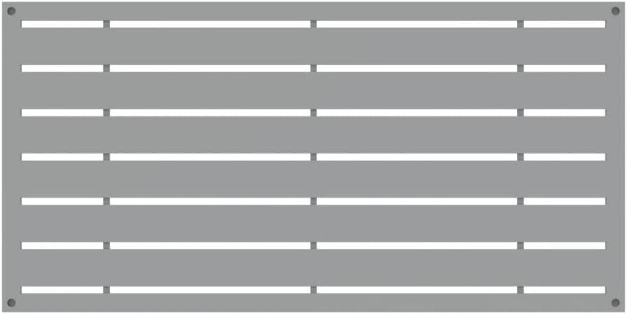 Boardwalk Gray Polypropylene Decorative Screen Panel, 2-ft x 4-ft