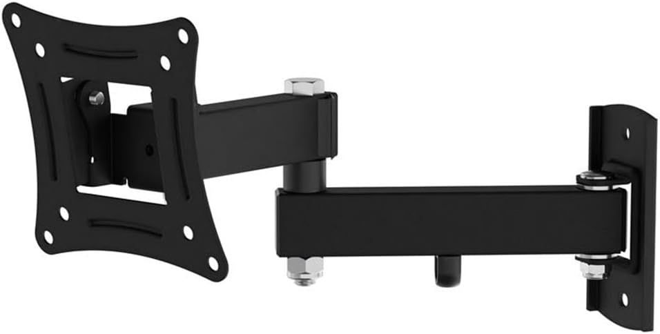 Black Steel Full Motion Dual Arm TV Wall Mount for 12"-25" Screens