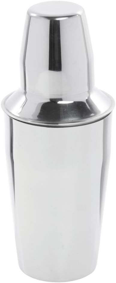 16 oz Silver Stainless Steel Cocktail Shaker with Mirror Finish