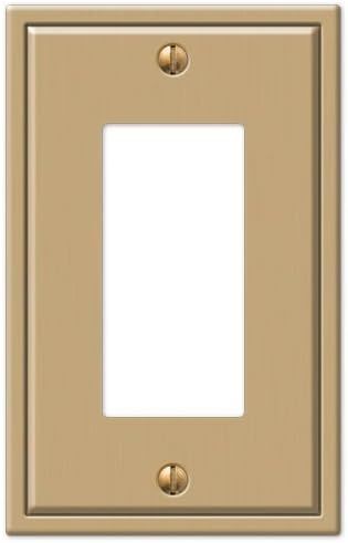 Brushed Bronze Single Rocker Steel Wallplate