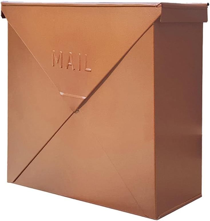 Copper Aluminum Wall Mounted Mailbox with Raised Lettering