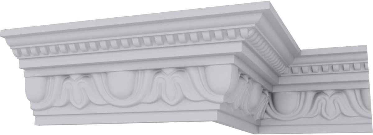 Edinburgh Primed Architectural Crown Moulding 7-ft 10-1/2-in