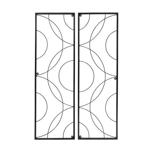 Black Wrought Iron Modular Wall Trellis Set