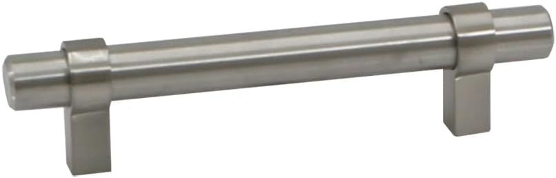 Brushed Nickel Modern T-Bar Cabinet Pulls Set