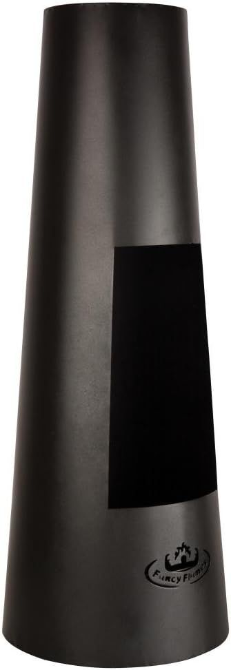 Esschert Black Modern Metal Chiminea Heater