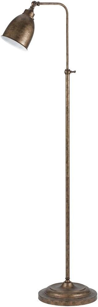 Adjustable Rust Pharmacy Floor Lamp with 3-Way Switch